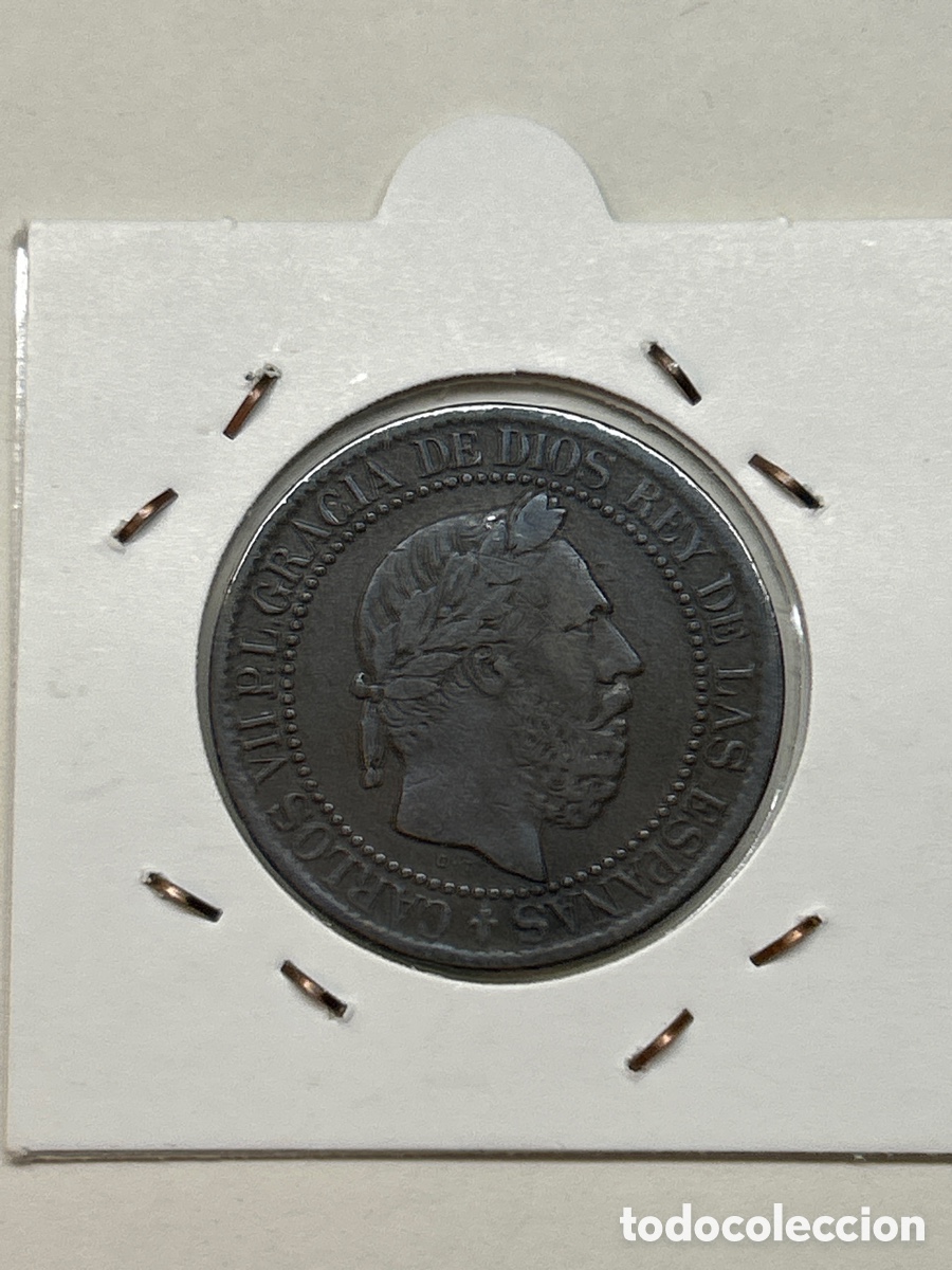 Monedas de Espa&ntilde;a: 10 c&eacute;ntimos 1875 Carlos 7 - Foto 2