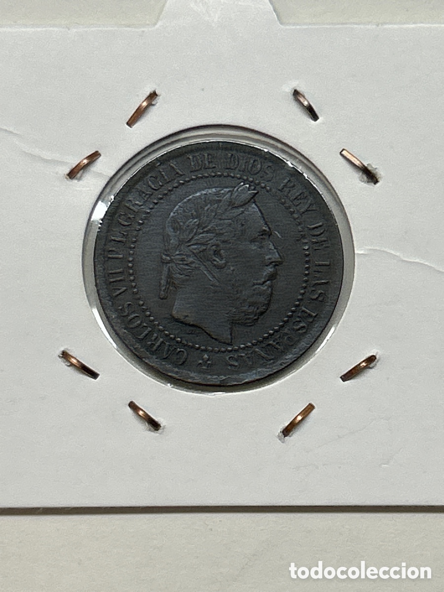 Monedas de Espa&ntilde;a: 5 c&eacute;ntimos de peseta 1875 - Foto 2