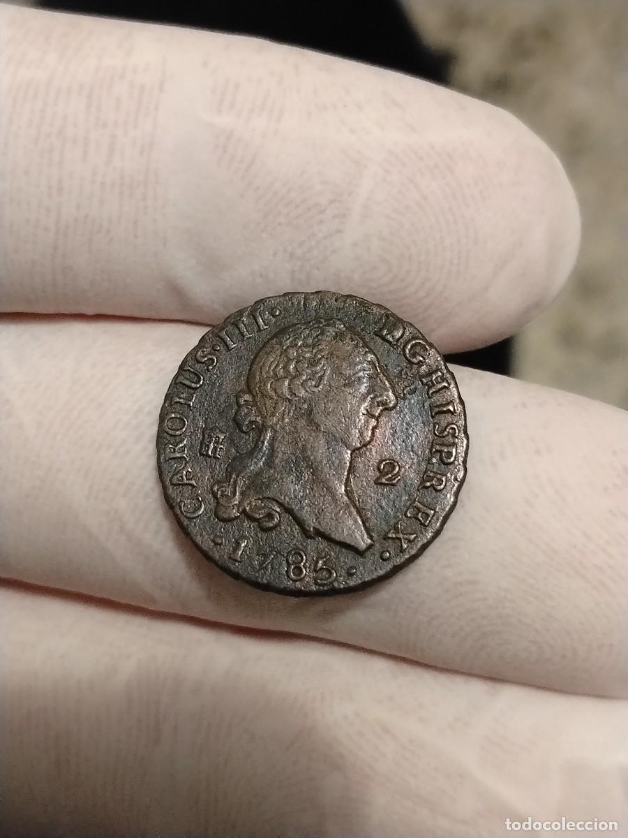 Monedas de Espa&ntilde;a: Muy Rara!! Carlos III. Bonitos 2 maravedis 1785 Segovia