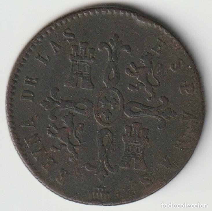 M&uuml;nzen von Spanien: Espa&ntilde;a. 8 Maravedis 1838 Segovia Isabel II