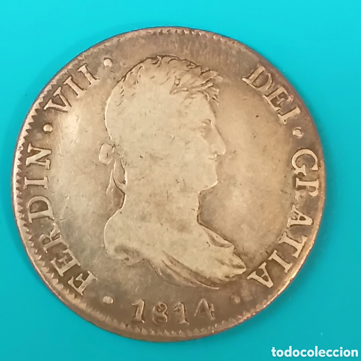 Moedas de Espanha: FERNANDO VII 8 REALES PLATA 1814 MEXICO JJ
