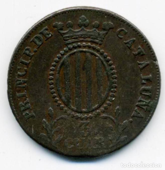 Coins of Spain: XS- ISABEL II - CATALU&Ntilde;A 3 Cuartos 1838 Mejor en mano