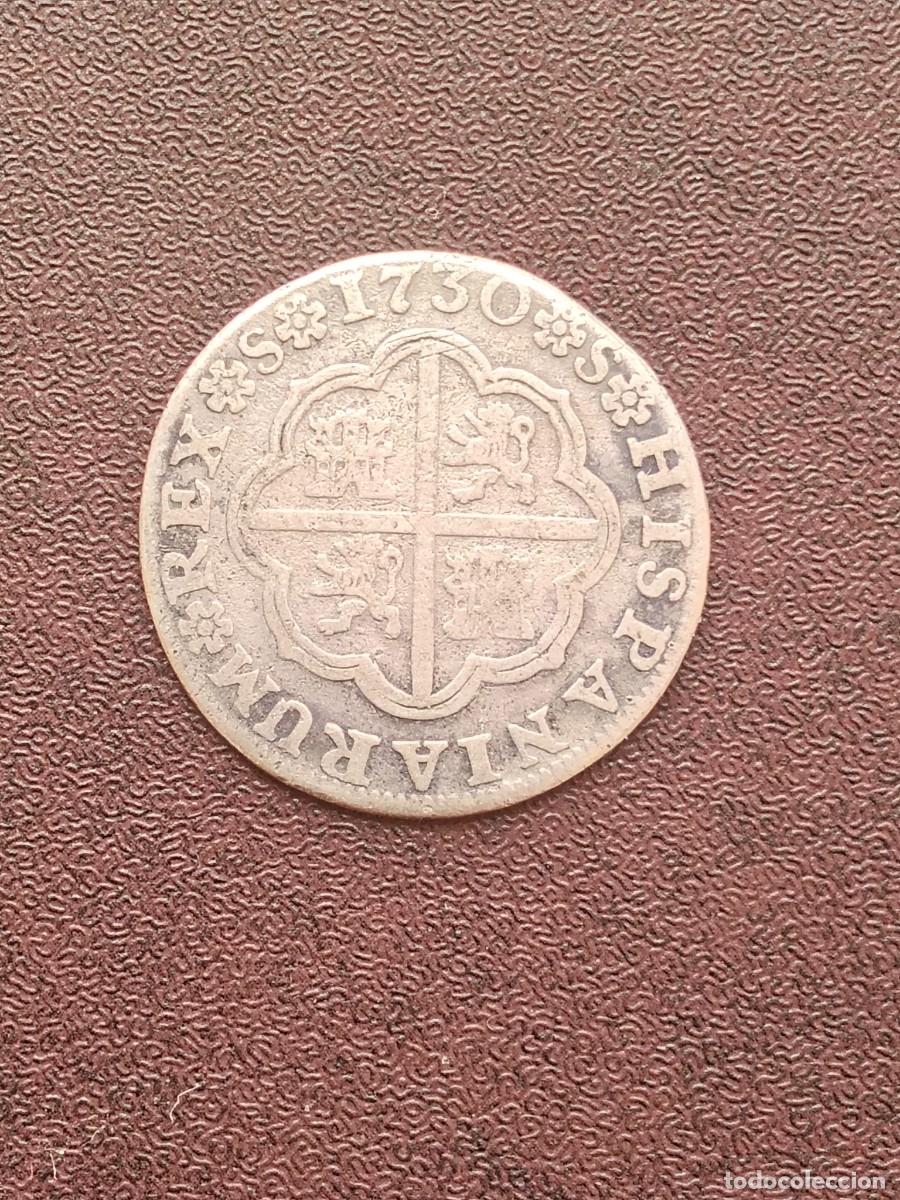 Monedas de Espa&ntilde;a: MONEDA DE 2 REALES DE FELIPE V DEL A&Ntilde;O 1730 SEVILLA.DE PLATA.ORIGINAL%