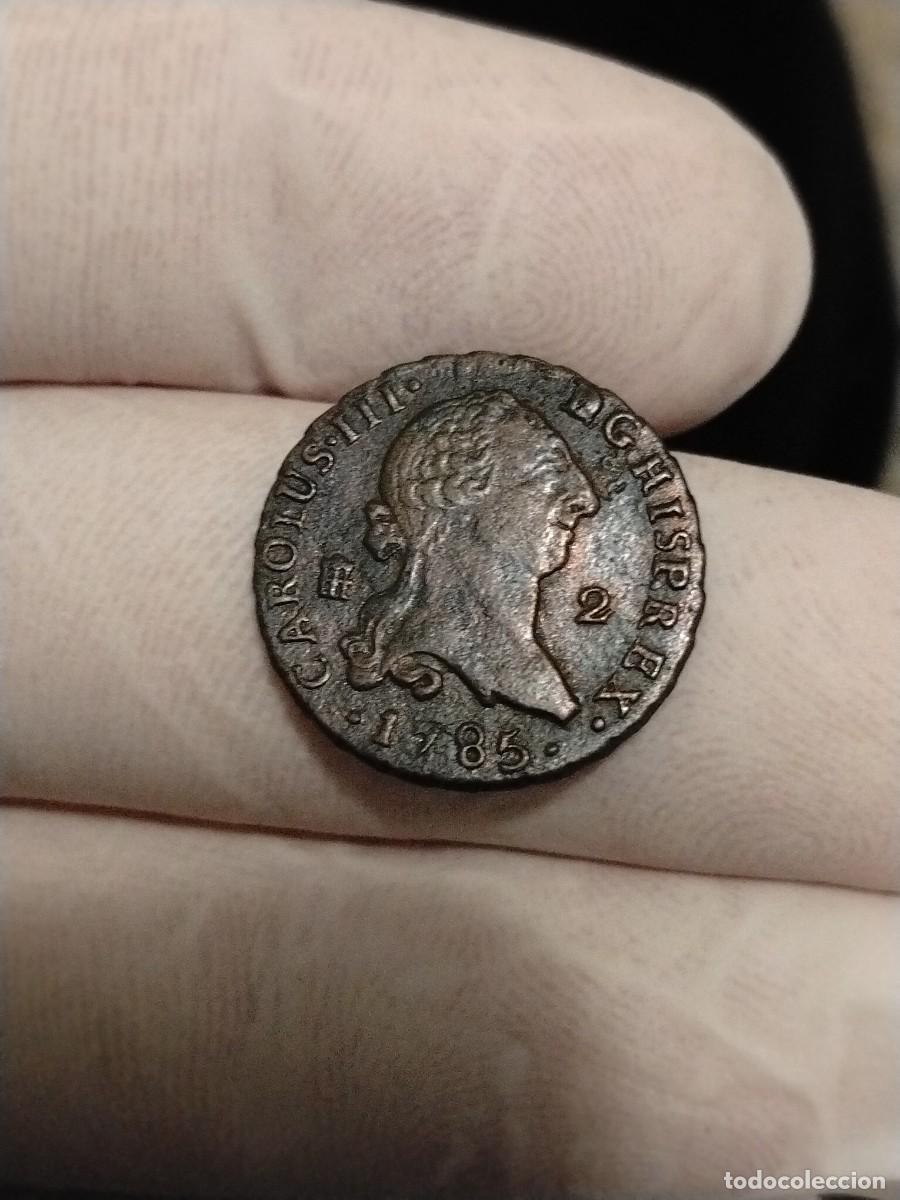Monedas de Espa&ntilde;a: Muy Rara!! Carlos III. Bonitos 2 maravedis 1785 Segovia