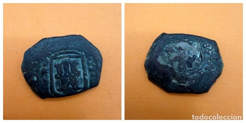 Monedas de Espa&ntilde;a: MONEDA. CARLOS II. 2 MARAVEDIS. LA CORU&Ntilde;A. 1684.