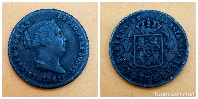 Monedas de Espa&ntilde;a: MONEDA. ISABEL II. 5 CENT. DE REAL. 1861. SEGOVIA. VER FOTOS
