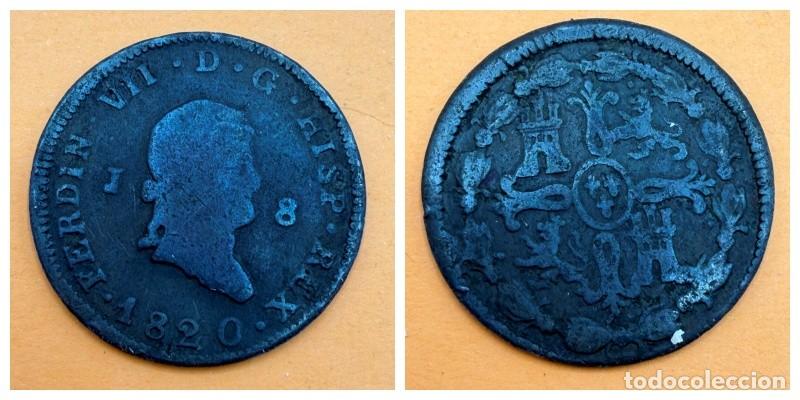 Monedas de Espa&ntilde;a: MONEDA. FERNANDO VII. 8 MARAVEDIS. 1820. JUBIA. VER FOTOS