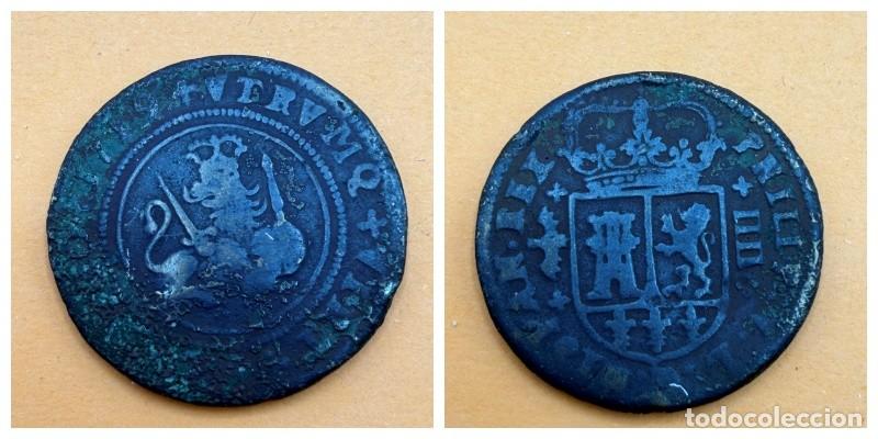 Monedas de Espa&ntilde;a: MONEDA. FERNANDO V. 4 MARAVEDIS. 1719. VALENCIA. VER FOTOS