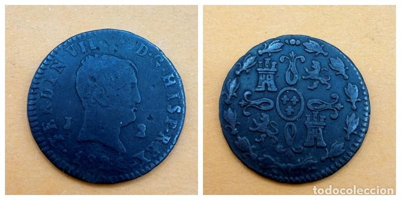 Monedas de Espa&ntilde;a: MONEDA. FERNANDO VII. 2 MARAVEDIS. 1826. JUBIA. VER FOTOS
