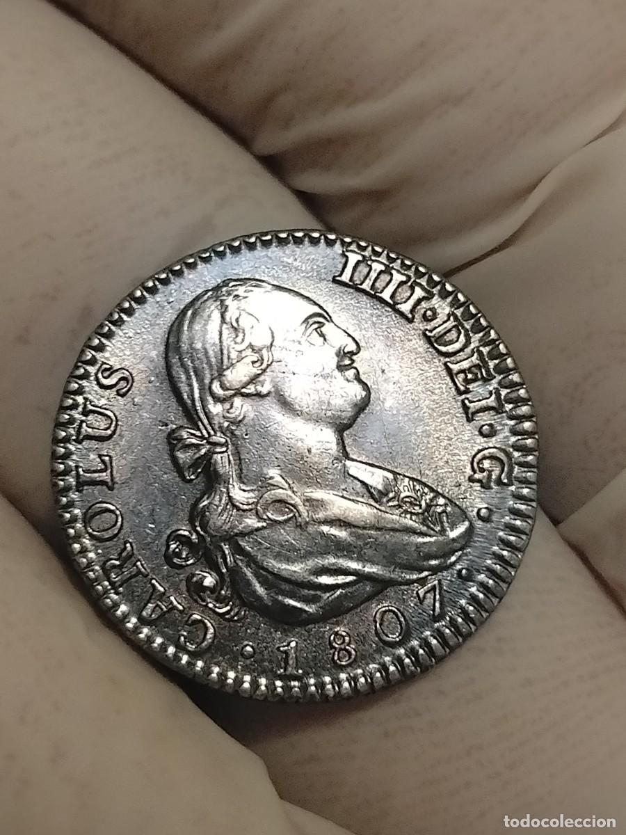 Monedas de Espa&ntilde;a: FDC! Carlos IV 1 real 1807 Madrid FA