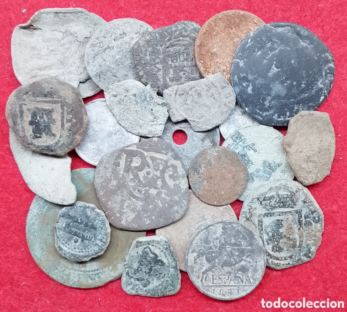 Monedas de Espa&ntilde;a: A-Lote de monedas antiguas espa&ntilde;olas