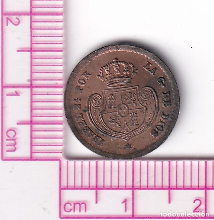 Monedas de Espa&ntilde;a: CRF2095 MONEDA ISABEL II MEDIA D&Eacute;CIMA DE REAL 1853 SEGOVIA COBRE