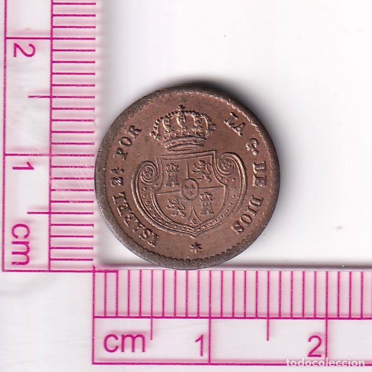 Monedas de Espa&ntilde;a: CRF2096 MONEDA ISABEL II MEDIA D&Eacute;CIMA DE REAL 1853 SEGOVIA COBRE