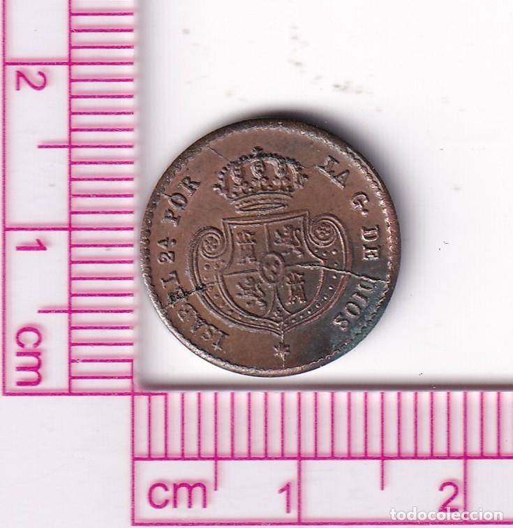 Monedas de Espa&ntilde;a: CRF2097 MONEDA ISABEL II MEDIA D&Eacute;CIMA DE REAL 1853 SEGOVIA COBRE