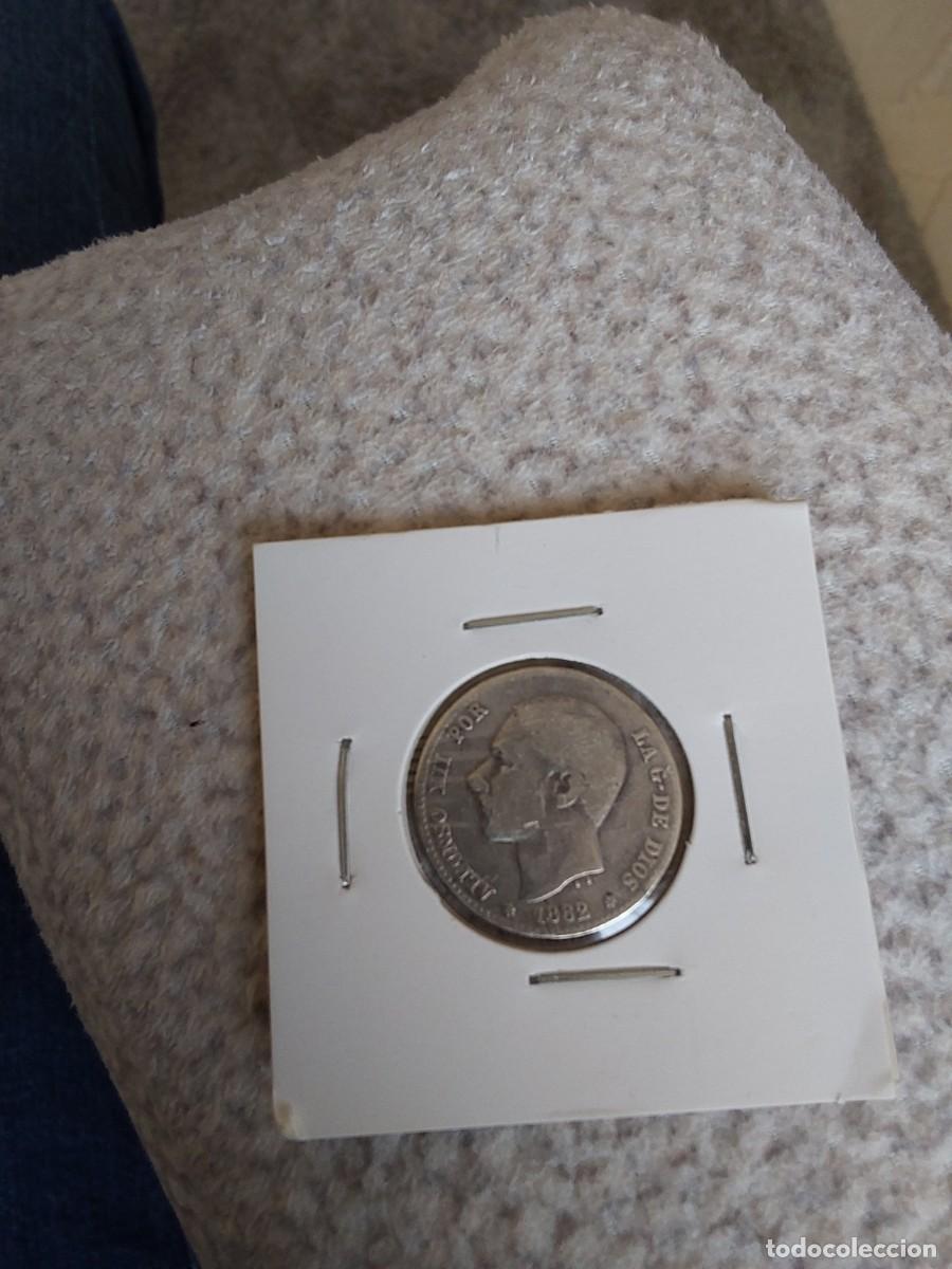 Monedas de Espa&ntilde;a: No45-UNA PESETA ALFONSO XII 1882 PLATA