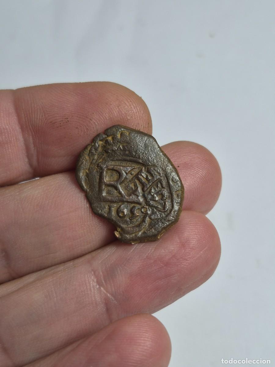 Monedas de Espa&ntilde;a: NT/ FELIPE IV RESELLO DE IIII MARAVEDIES 1659 MADRID MD CLARO (E1560)