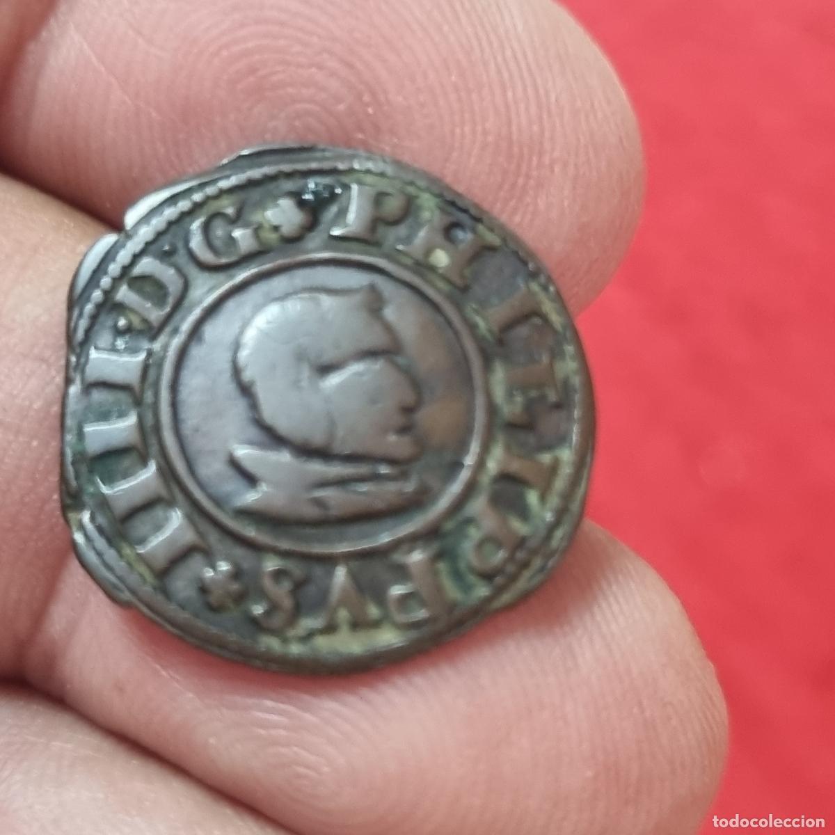 Monedas de Espa&ntilde;a: MONEDA FELIPE IV 1661 8 MARAVEDIS DE SEGOVIA COBRE ORIGINAL C41