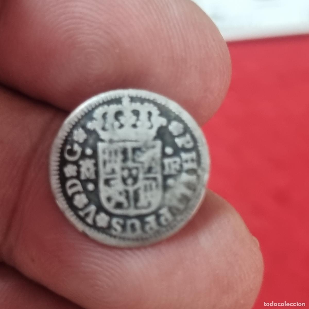 Monedas de Espa&ntilde;a: MONEDA FELIPE V 1/2 MEDIO REAL DE PLATA MADRID ORIGINAL C41