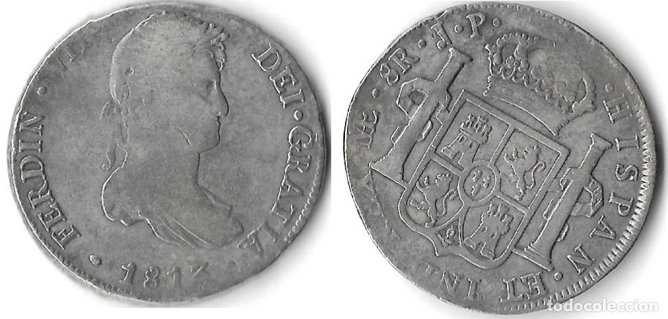 Monedas de Espa&ntilde;a: ESPA&Ntilde;A- REINADO DE CARLOS IV 8 REALES DE PLATA, A&Ntilde;O 1813 JP . CECA: LIMA (EBC-)