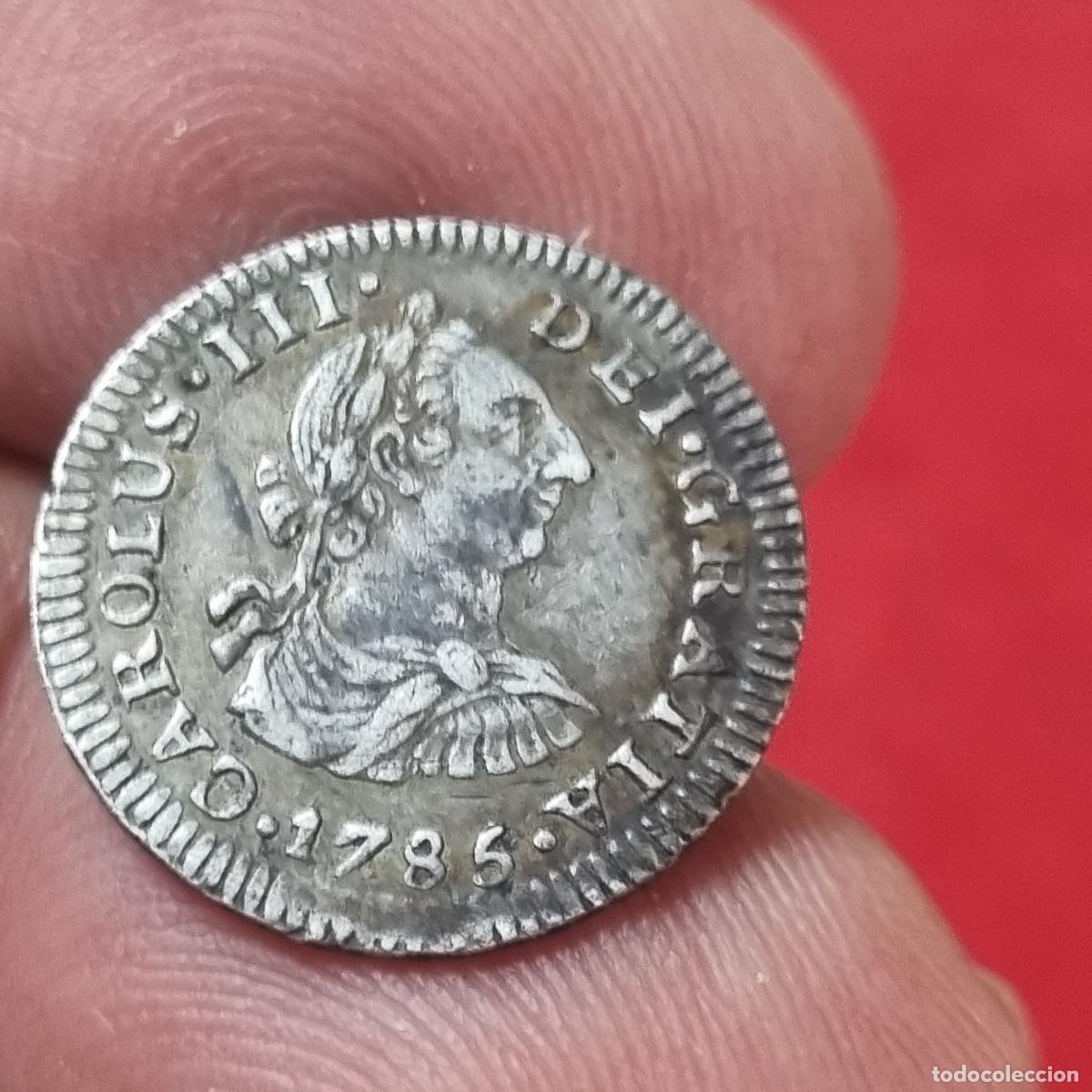 Monedas de Espa&ntilde;a: MONEDA CARLOS III 1/2 MEDIO REAL 1786 MEXICO MBC ORIGINAL C41