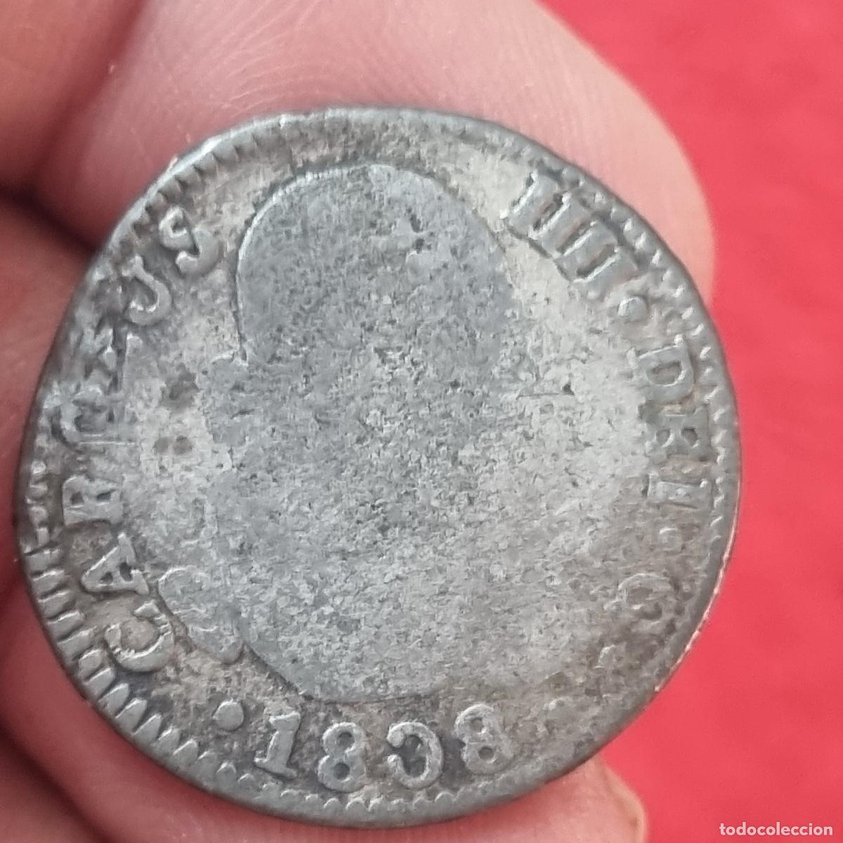 Monedas de Espa&ntilde;a: MONEDA CARLOS IV IIII 2 REALES 1808 POLIBLE EN CALAMNA ORIGINAL C41