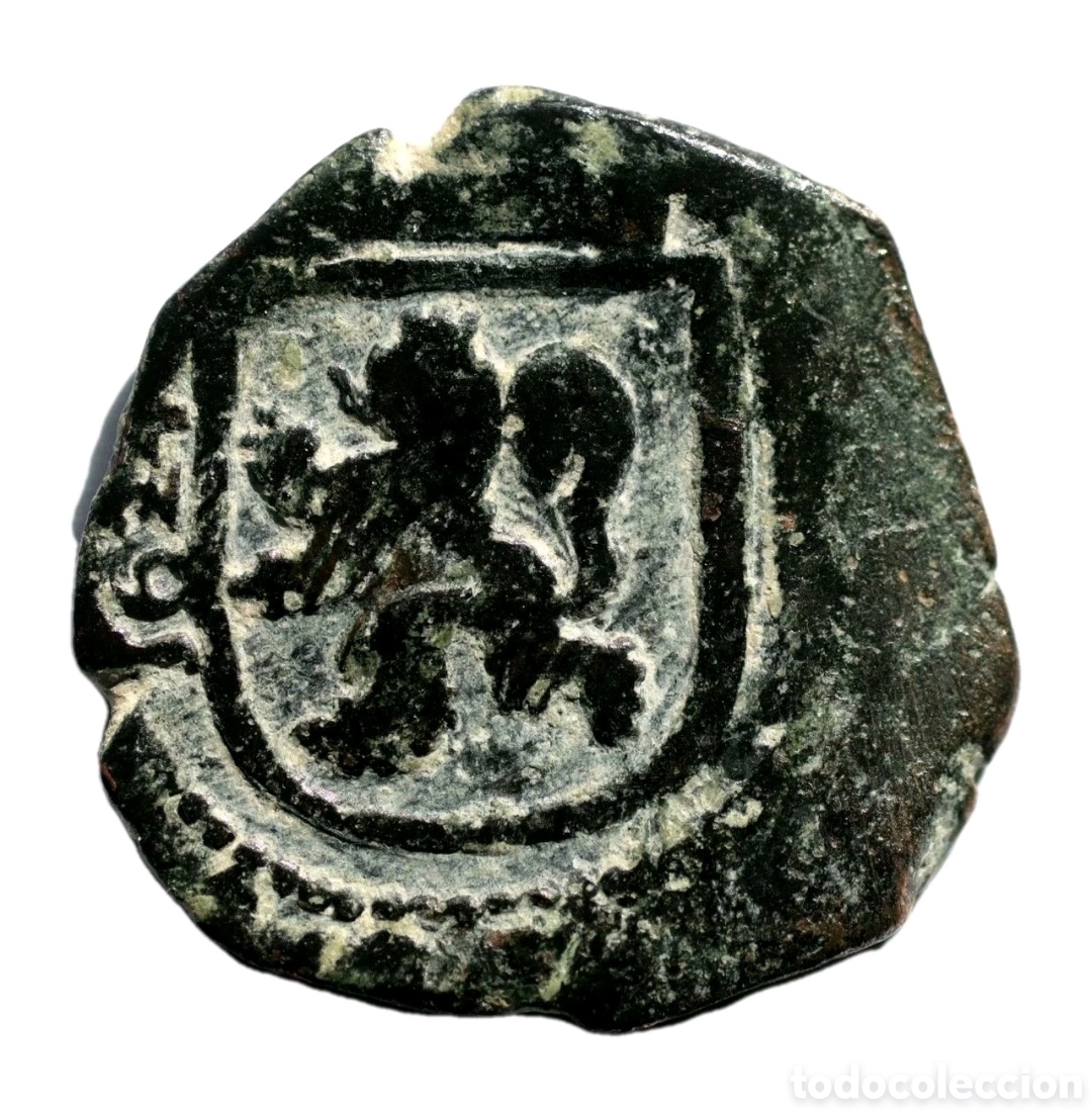Monedas de Espa&ntilde;a: ESCASOS 8 MARAVEDIS 1624 FELIPE III FECHA A IZQUIERDA. SEGOVIA CECA VIEJA