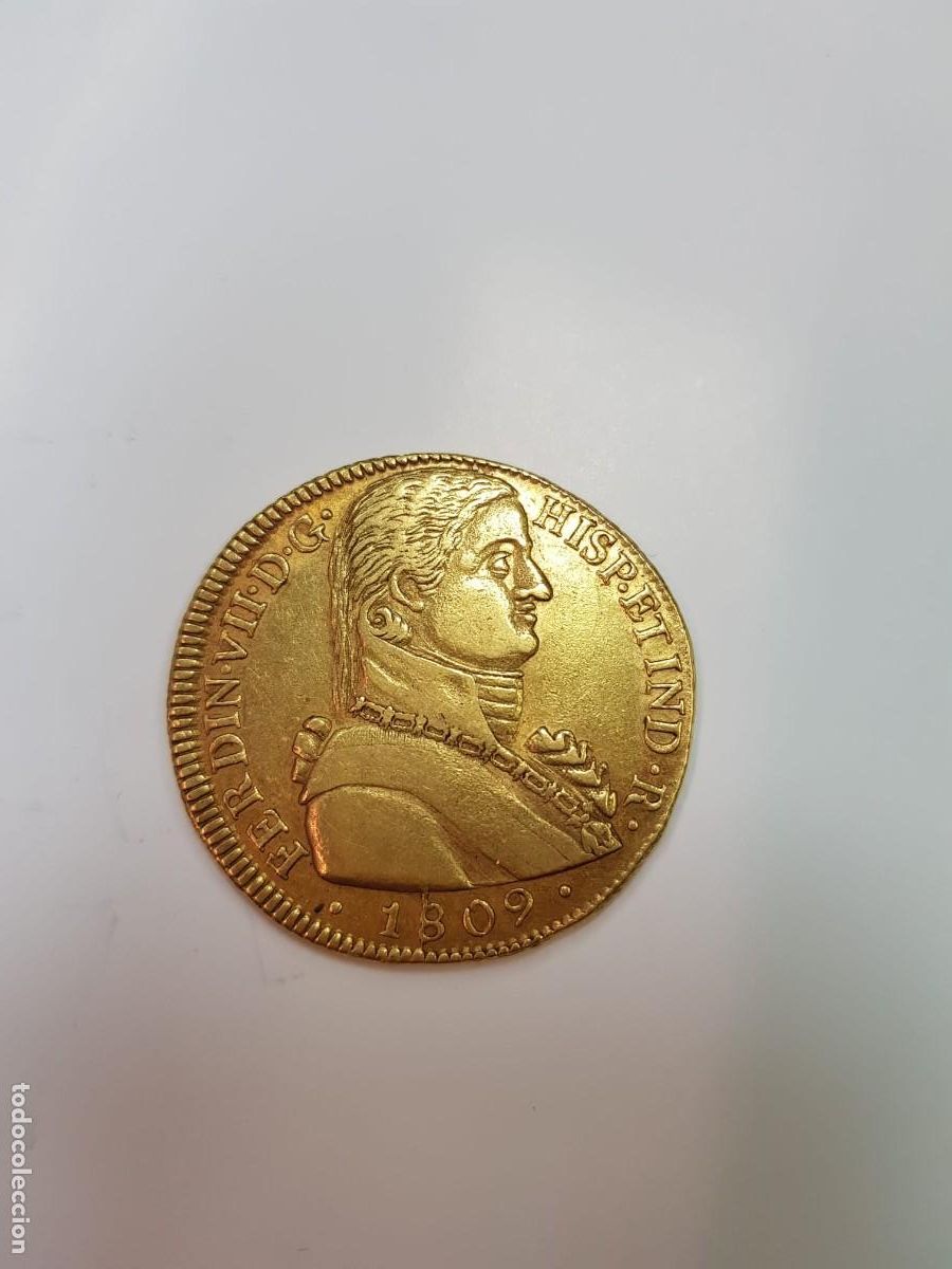 Monedas de Espa&ntilde;a: ESPA&Ntilde;A- FERNANDO VII- 8 ESCUDOS-1809-SANTIAGO-FJ