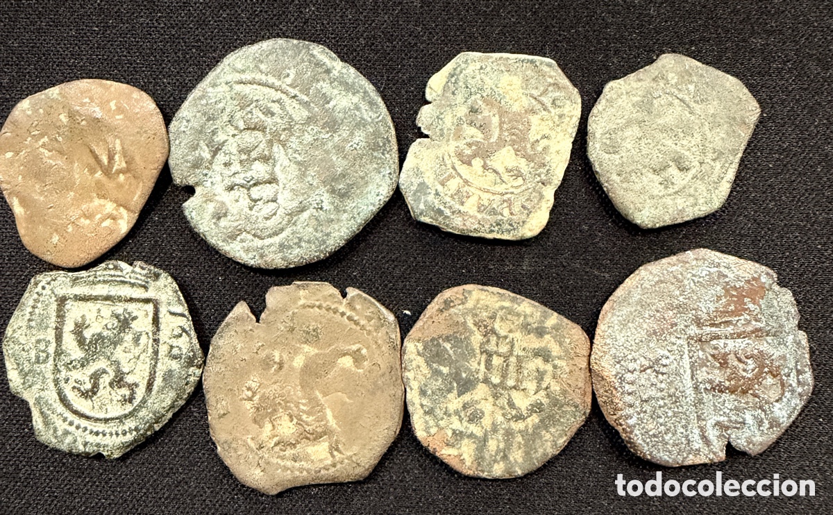 Monedas de Espa&ntilde;a: Lote de maraved&iacute;s de los Austrias. - Foto 2