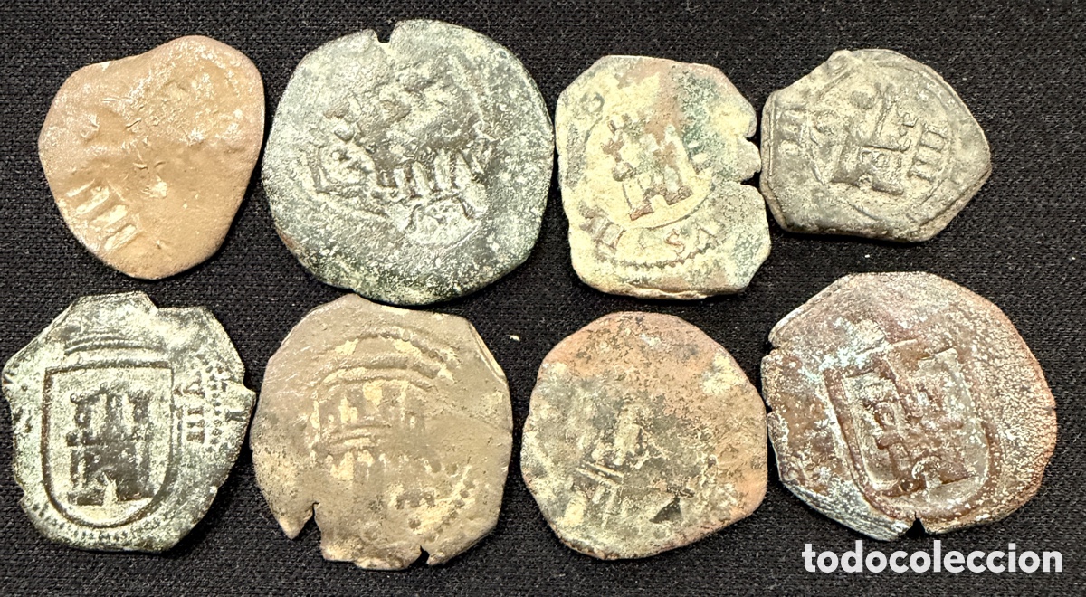 Monedas de Espa&ntilde;a: Lote de maraved&iacute;s de los Austrias. - Foto 1