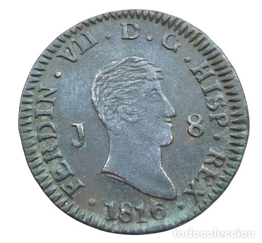 Monedas de Espa&ntilde;a: FERNANDO VII JUBIA 8 MARAVEDIS 1816