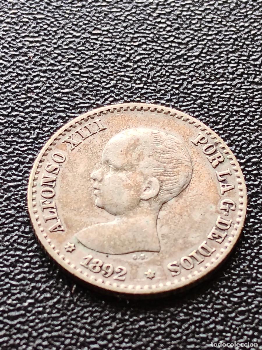 Monedas de Espa&ntilde;a: ALFONSO XIII: 50 CENTIMOS 1892 PGM - ESTRELLAS 9-2 / PLATA