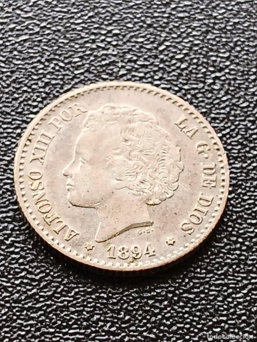 Monedas de Espa&ntilde;a: ALFONSO XIII: 50 CENTIMOS 1894 PGV - ESTRELLAS 9-4 / PLATA