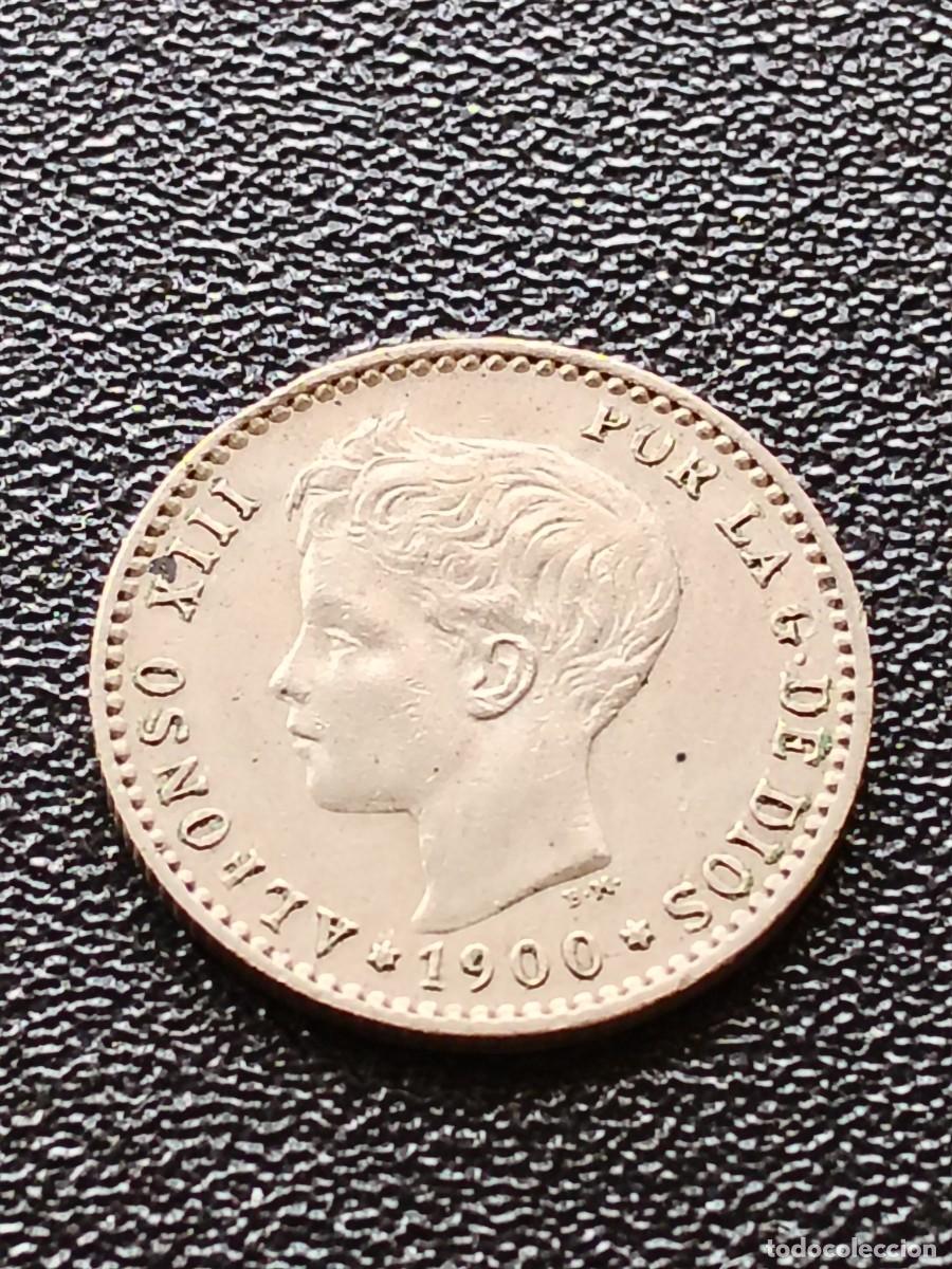 Monedas de Espa&ntilde;a: ALFONSO XIII: 50 CENTIMOS 1900 SMV - ESTRELLAS 0-0 / PLATA