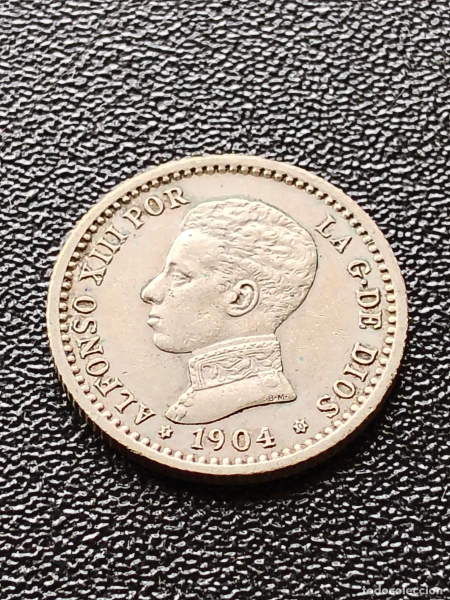 Monedas de Espa&ntilde;a: ALFONSO XIII: 50 CENTIMOS 1904 PCV - ESTRELLAS 1-0 / PLATA