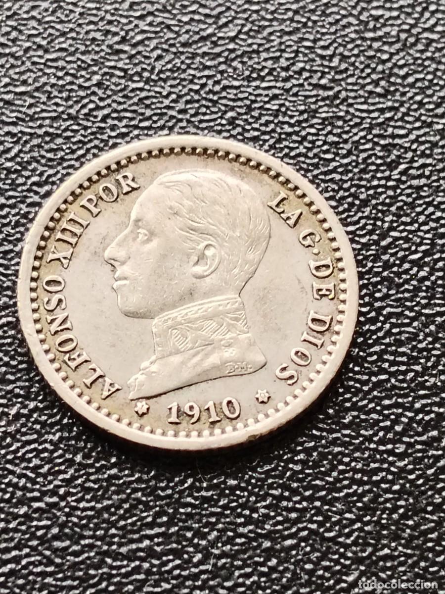 Monedas de Espa&ntilde;a: ALFONSO XIII: 50 CENTIMOS 1910 PCV - ESTRELLAS 1-0 / PLATA