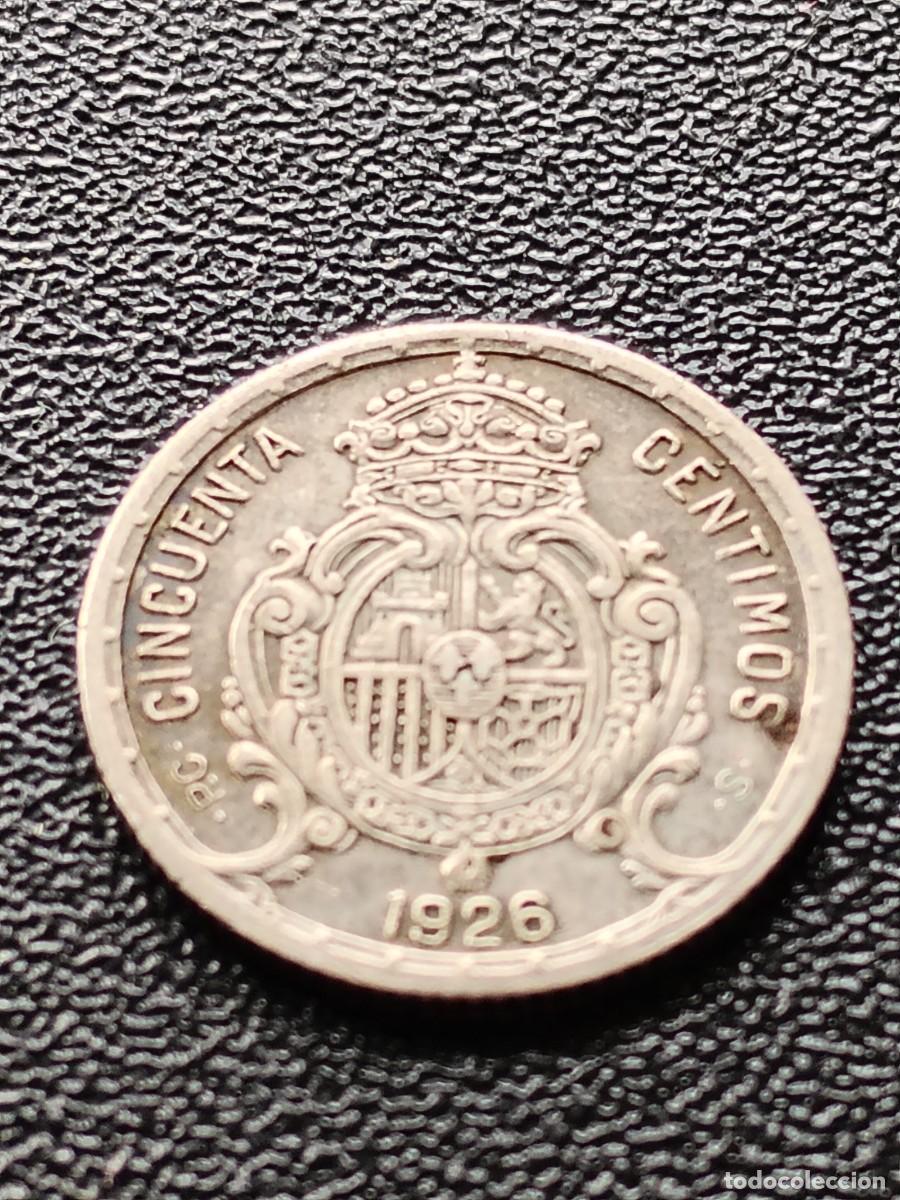 Monedas de Espa&ntilde;a: ALFONSO XIII: 50 CENTIMOS 1926 PCS / PLATA - Foto 2