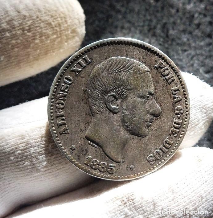 Monedas de Espa&ntilde;a: Bonita moneda de Alfonso XII, CECA MANILA , 1885