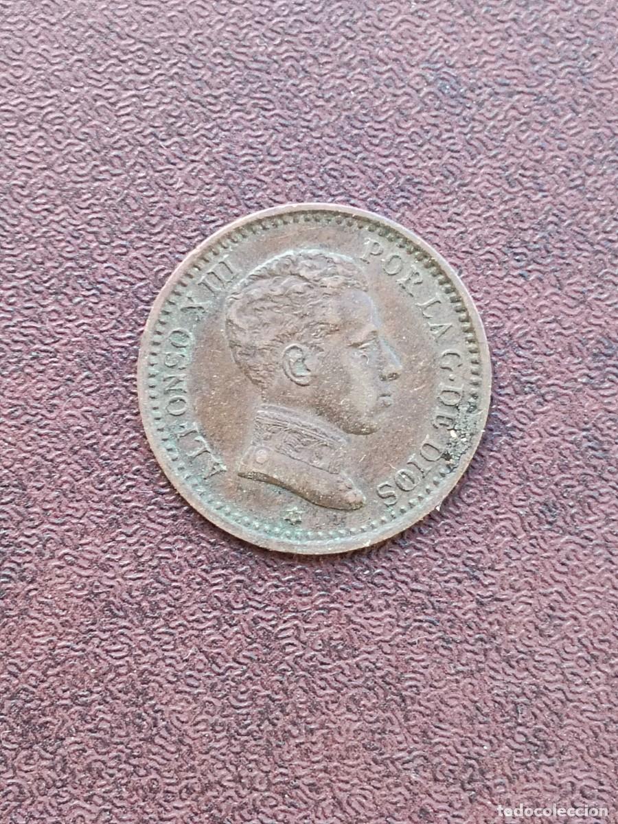 Monedas de Espa&ntilde;a: MONEDA DE 2 CENTIMOS DE ALFONSO XIII DEL A&Ntilde;O 1904*04.SM V.DE COBRE.ORIGINAL%