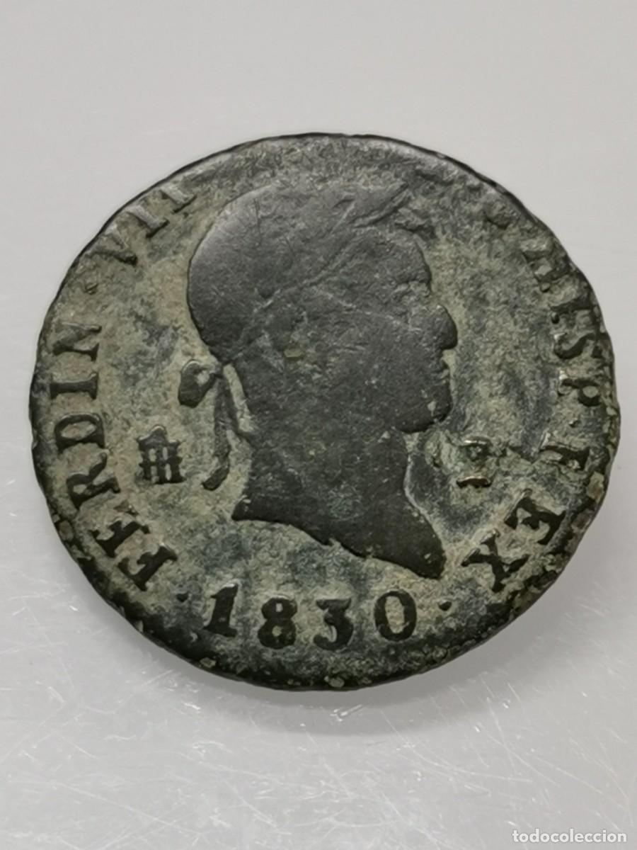 Monedas de Espa&ntilde;a: Fernando VII 2 Maraved&iacute;s. (1830) Ceca Segovia. - Foto 5