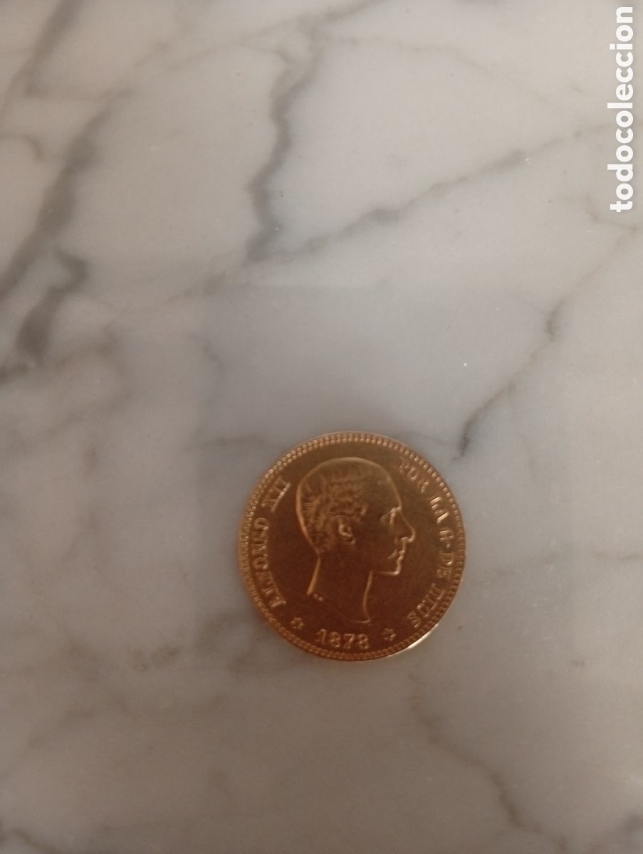 Monedas de Espa&ntilde;a: 25 pesetas Oro Alfonso XII de 1878