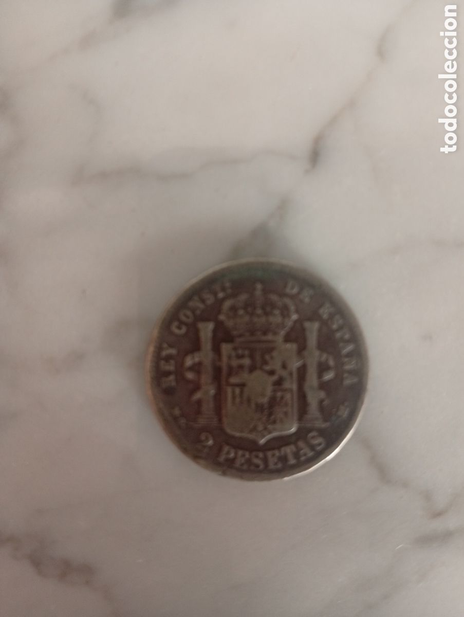 Monedas de Espa&ntilde;a: 2 Pesetas de Plata de 1884 - Foto 2