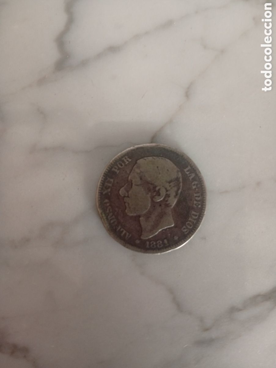 Monedas de Espa&ntilde;a: 2 Pesetas de Plata de 1884