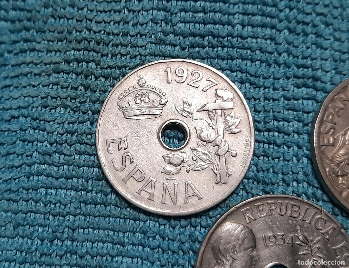 Monedas de Espa&ntilde;a: 3 monedas de 25 Centimos 1925, 27 y 34 - Foto 5