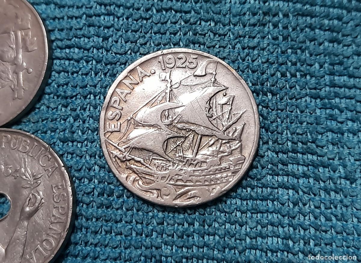 Monedas de Espa&ntilde;a: 3 monedas de 25 Centimos 1925, 27 y 34 - Foto 6
