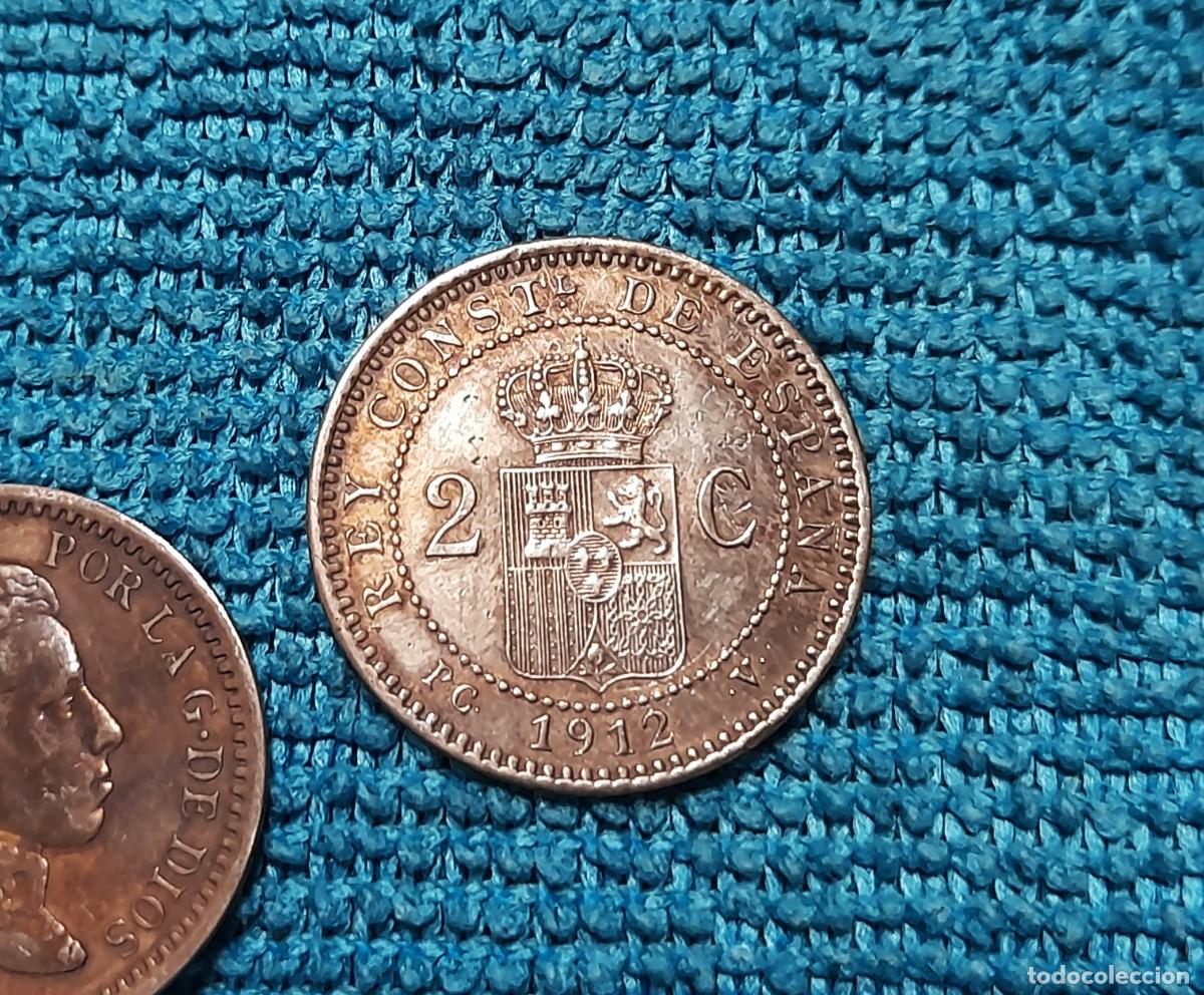 Monedas de Espa&ntilde;a: 4 monedas de 1, 2 Centimos 1904, 1906 y 1912 - Foto 4