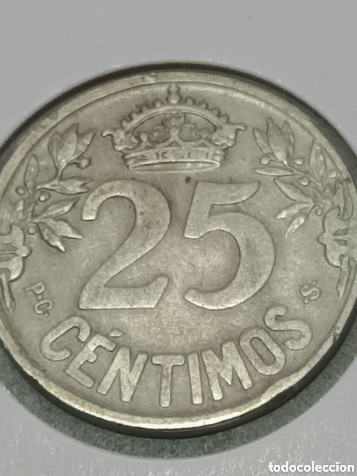 Monedas de Espa&ntilde;a: 25 C&Eacute;NTIMOS DE 1925 ALFONSO XIII - Foto 2