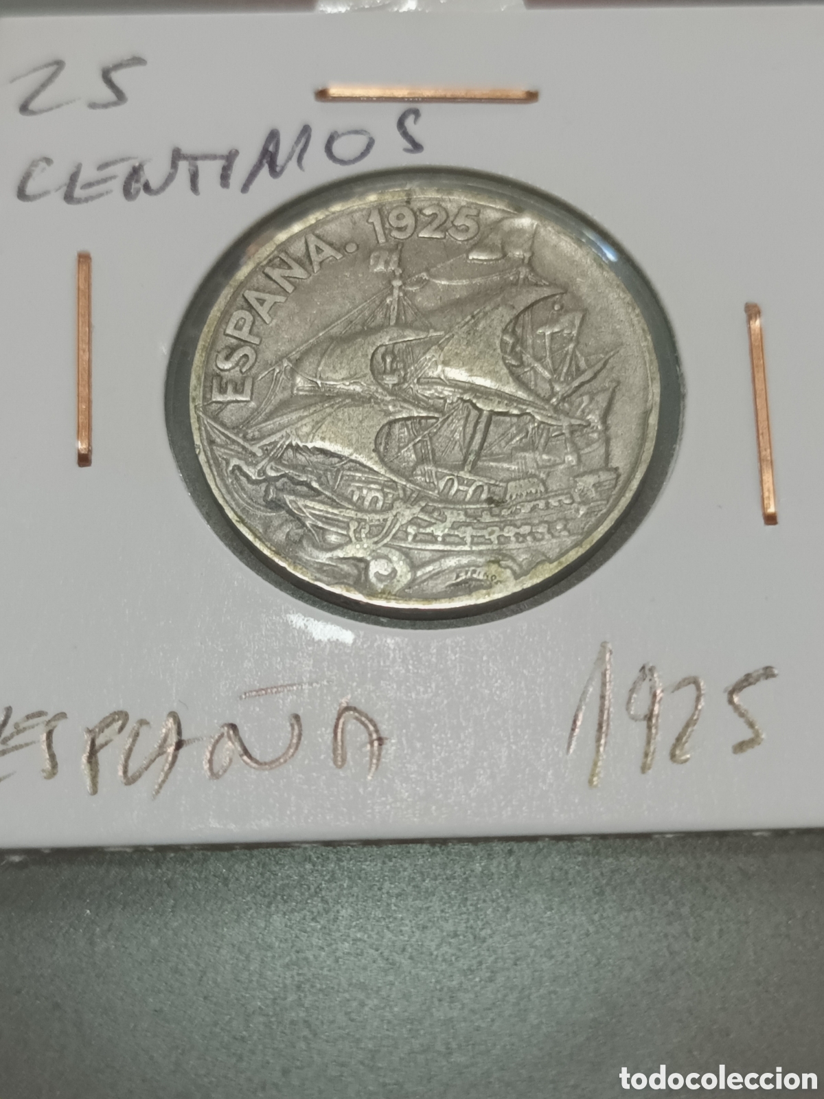 Monedas de Espa&ntilde;a: 25 C&Eacute;NTIMOS DE 1925 ALFONSO XIII - Foto 3