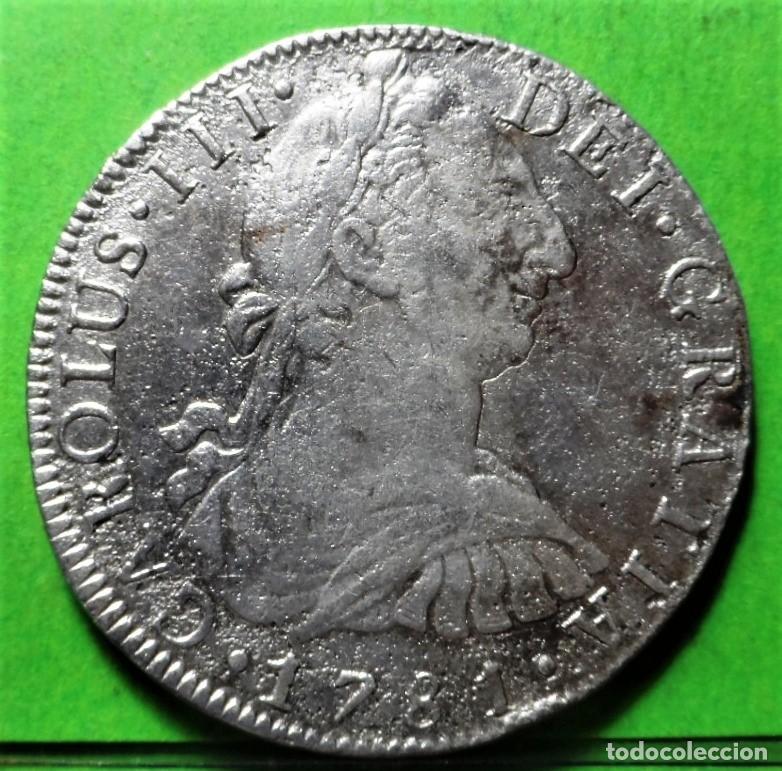 Monedas de Espa&ntilde;a: CARLOS III, 8 Reales, 1781, MEXICO -FF, Ag