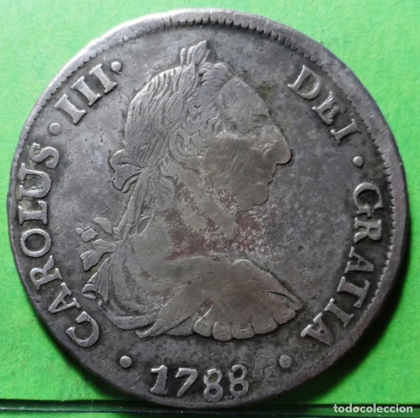 Monedas de Espa&ntilde;a: CARLOS III, 8 Reales, 1788, POTOSI -PR, Ag