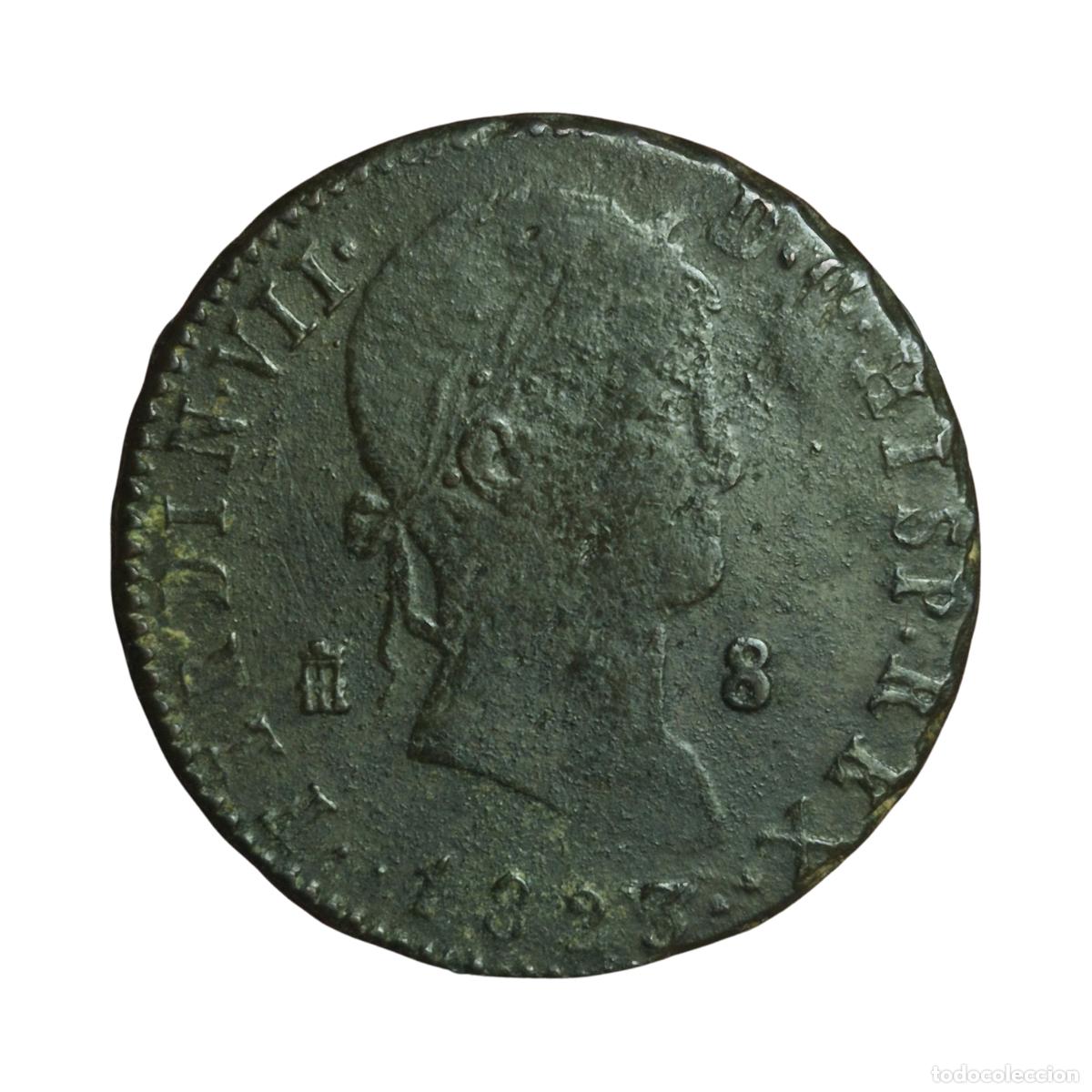 Monedas de Espa&ntilde;a: NT/ FERNANDO VII 8 MARAVEDIES 1823 SEGOVIA (E1565)